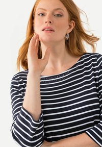 Ulla Popken RAYÉ EN PIMA ENCOLURE BATEAU ET MANCHES - Longsleeve - black