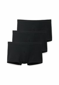 Czarne bawełniane bokserki w opakowaniu po trzy sztuki, z dopasowanym krojem, gładką teksturą i elastycznym paskiem w talii bez widocznego logo.