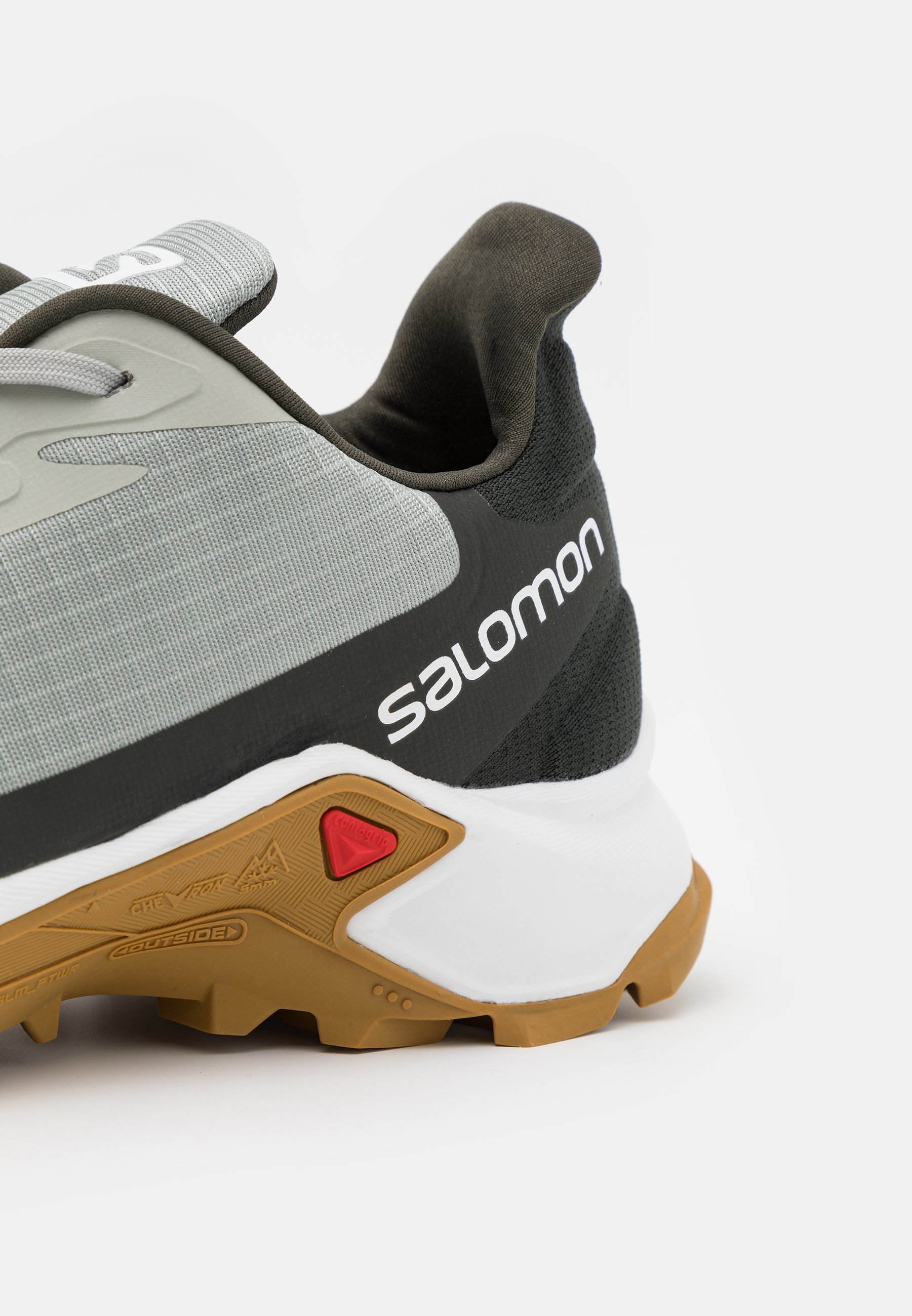 Salomon ALPHACROSS 3 - Zapatillas de trail running - wrought  iron/white/cumin/gris - Zalando.es
