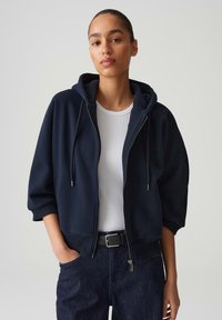 OPUS SOFT LOOSE BATWING FIT - Sweater met rits - coal blue