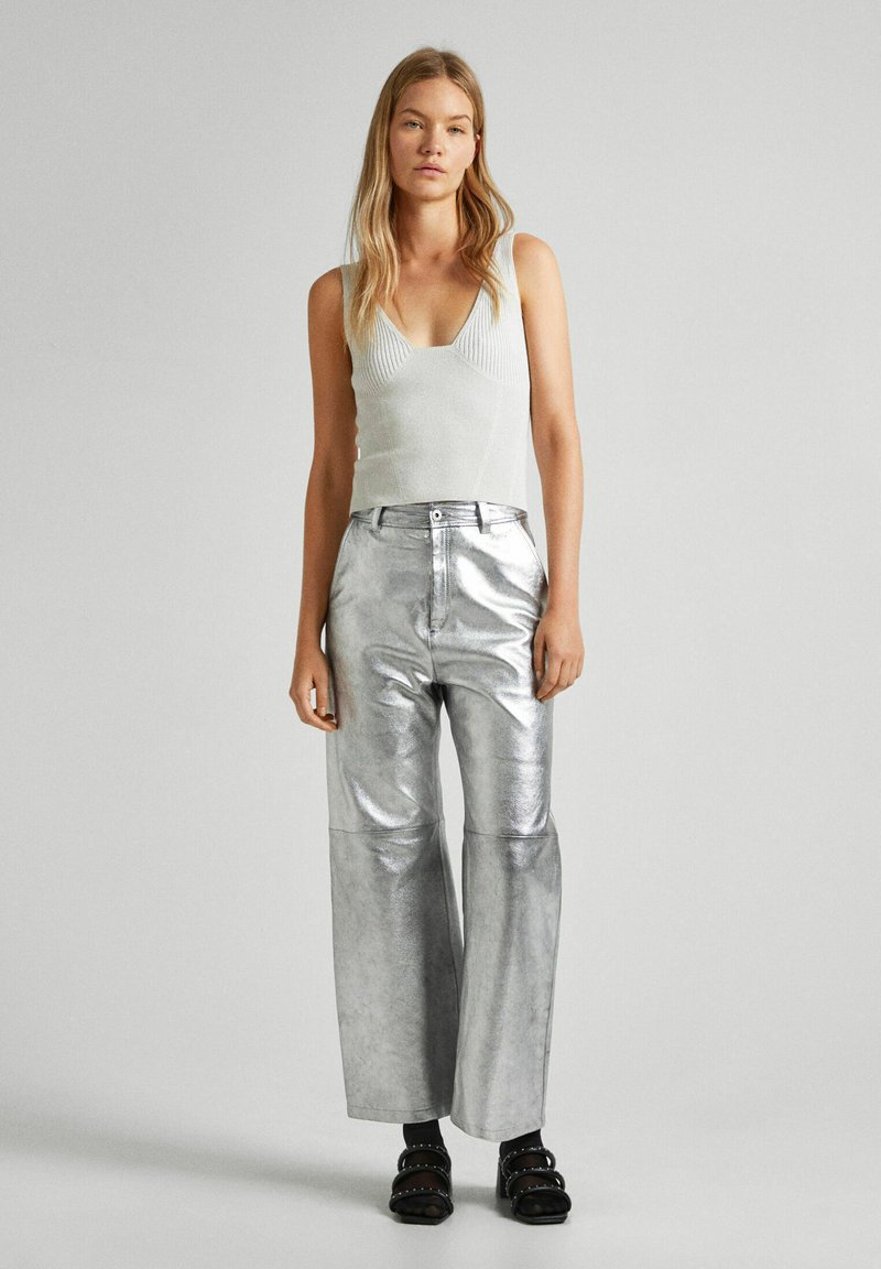 Pepe Jeans Top zilverkleurig Pepe Jeans Top zilverkleurig