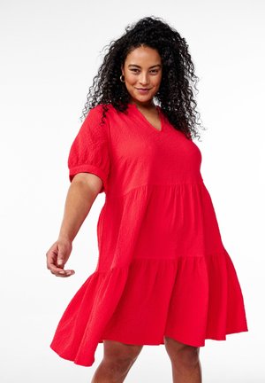 Zizzi Freizeitkleid - flame scarlet