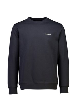 Musta crewneck collegepaita, joka on valmistettu puuvillasekoitteesta. Varustettu ribbaamalla viimeistellyillä hihansuilla ja helmalla. Pienen kokoinen valkoinen "LINDENBERGH" logo rinnassa.