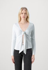 Gina Tricot TIE FRONT LONG SLEEVE - Top - offwhite
