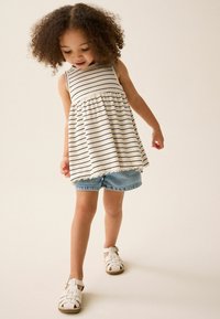Next REGULAR FIT - Pletené šaty - black white stripe