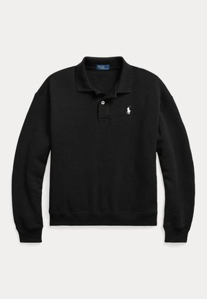 Polo Ralph Lauren, POLO-COLLAR FLEECE PULLOVER - Поларен пуловер - black