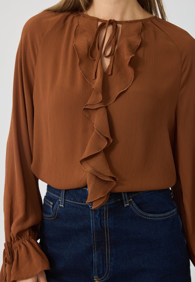Pull Tunique Long Vince Pour Femme - Marron Foncé - Taille XS - Matières Alpaga, Laine Et Cachemire - Occasion Très Bon état