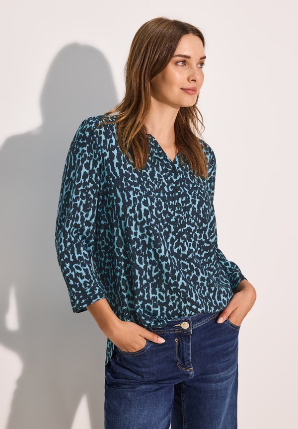 BEDRUCKTE - Bluse - blau