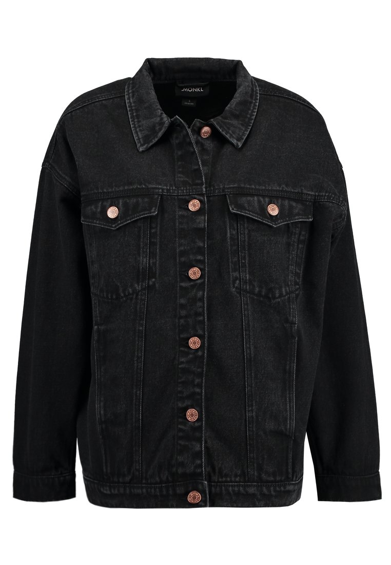 monki black denim jacket