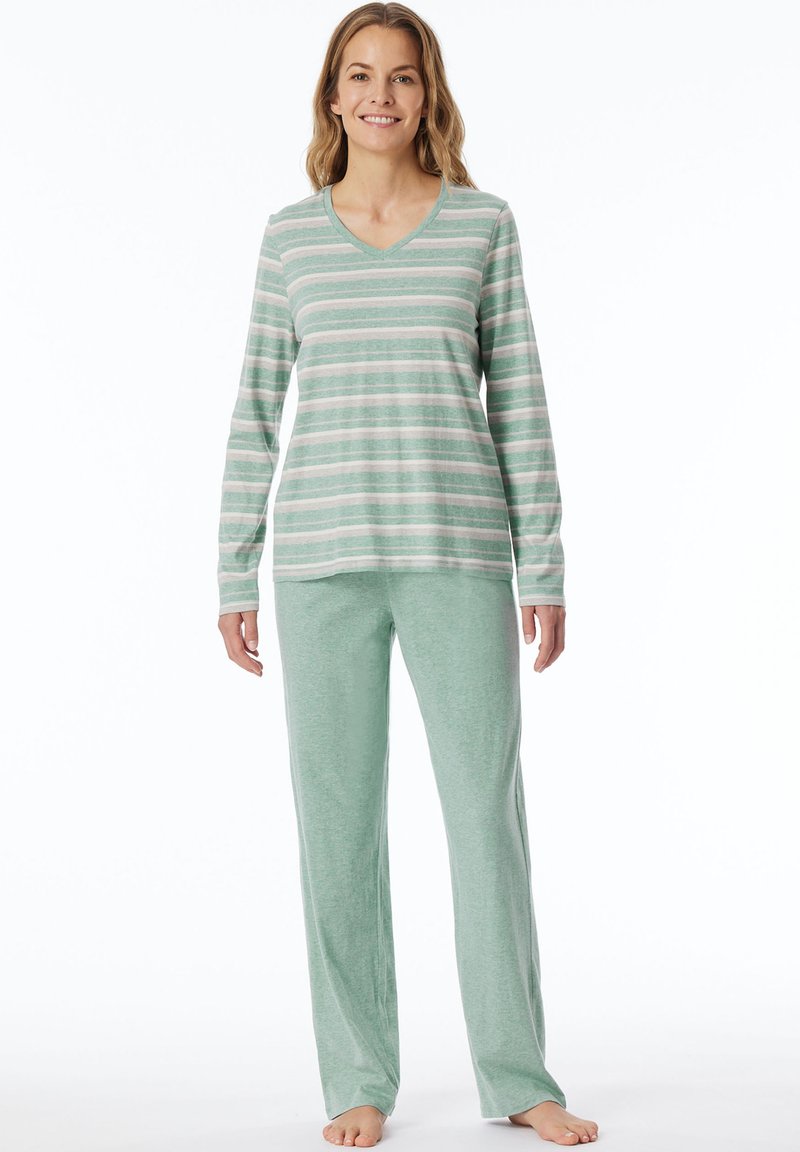 Schiesser LANG CASUAL ESSENTIALS - Conjunto de pijama - grün