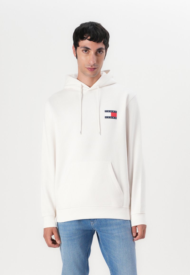 Tommy Jeans REG ESSENTIAL FLAG EXT - Sweatshirt - ancient white