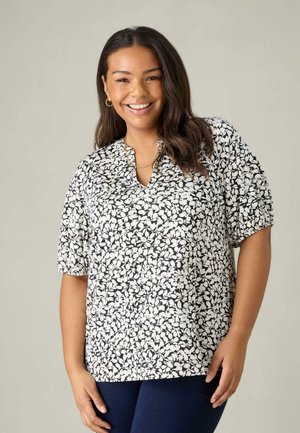 Live Unlimited London MONO FLORAL - Blouse - black