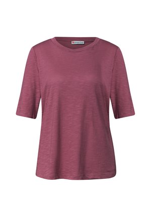 Street One, BASIC SOLID-COLOR CREW-NECK T-SHIRT - T-shirt basique - dark clouded blush