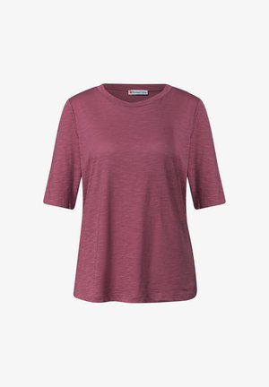 Street One, BASIC SOLID-COLOR CREW-NECK T-SHIRT - T-shirt basique - dark clouded blush
