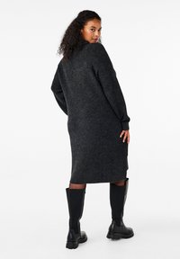 Zizzi FLASH MIT ROLLKRAGEN - Kampsunkleit - dark grey melange