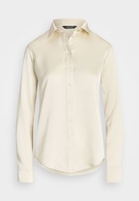 CLASSIC FIT SATIN CHARMEUSE SHIRT - Camisa - mascarpone cream