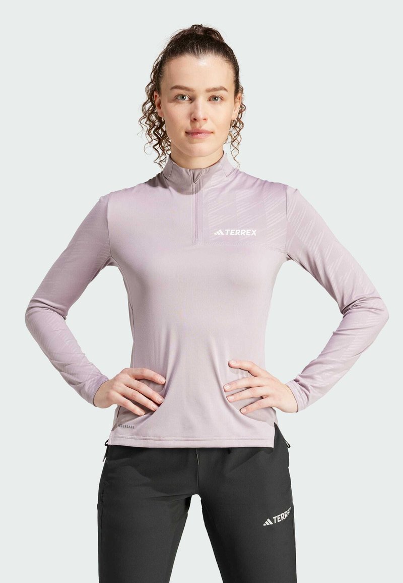 Adidas Terrex TERREX MULTI HALF ZIP LONGSLEEVE TEE - Longsleeve - preloved fig