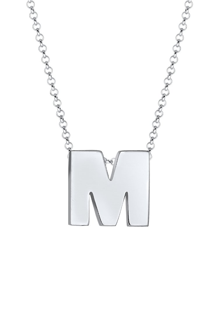 Damen Halsketten | Elli M LETTER Halskette silver-coloured/silberfarben - DJ37591 Damen Halsketten | Elli M LETTER Halskette silver-coloured/silberfarben - DJ37591