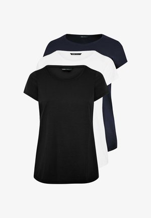 Yours Clothing, 3 PACK - T-shirt basic - dark blue