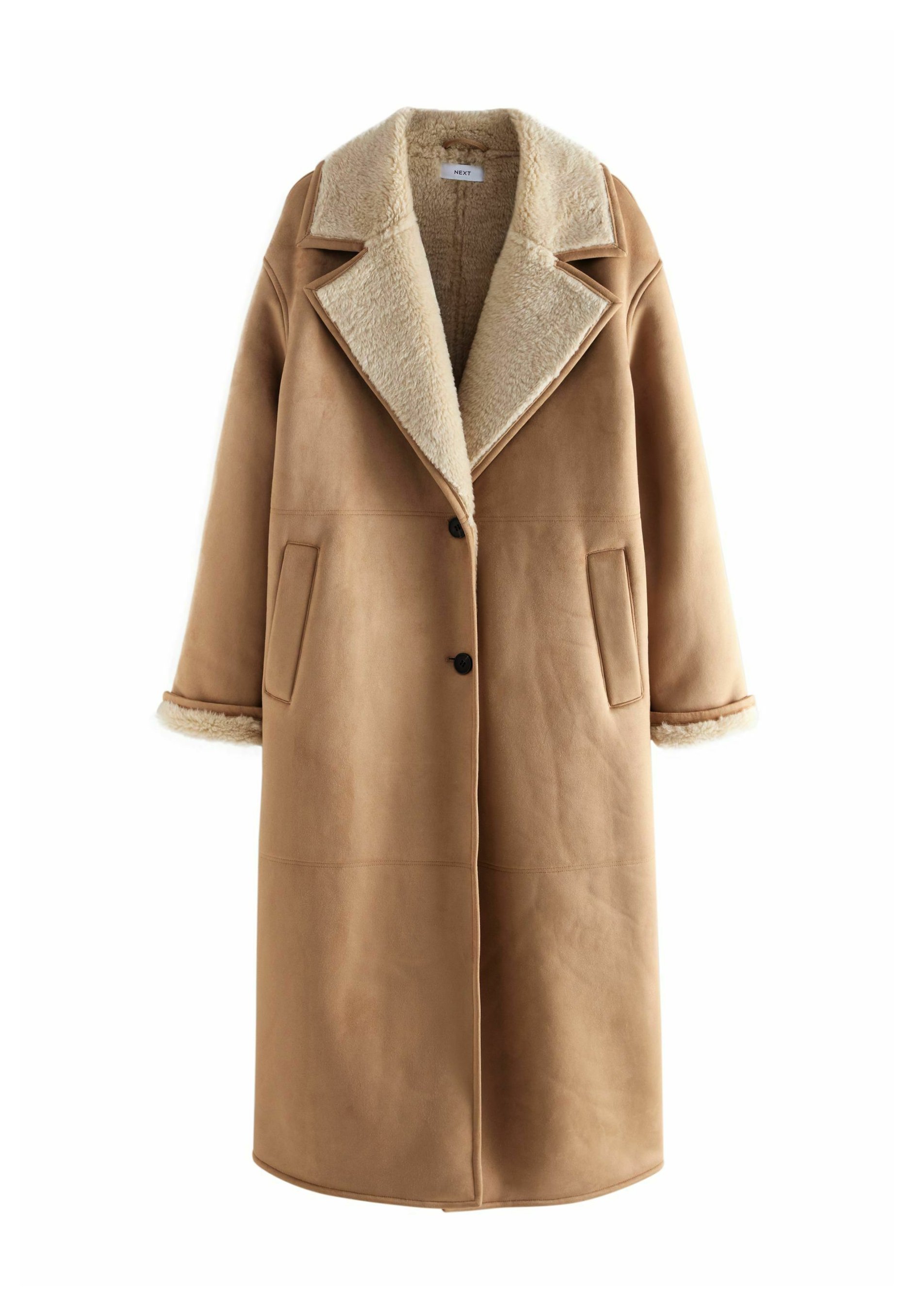 Next SHEARLING MAXI - Žieminis paltas - tan/brown/gelsvai ruda