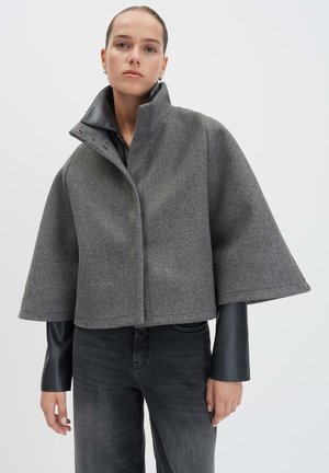 A-LINE - Poncho - ashy grey melange