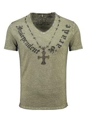 KEY LARGO T INDEPENDENT  - T-shirt con stampa - mil.green