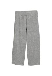 CRINKLE CULOTTE HOSE - Pantalones chinos - deep black offwhite structure