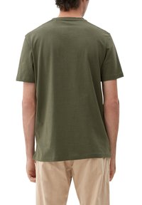 s.Oliver LOGO - T-shirt print - khaki oliv placed
