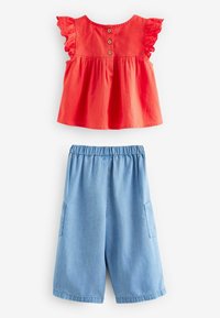 Next STRAWBERRY AND SET - REGULAR FIT - Avar lõikega teksad - red