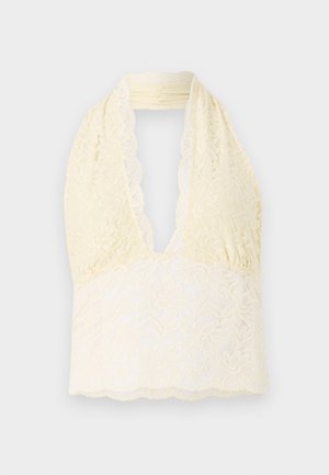 Gina Tricot, HALTERNECK - Топ - light yellow