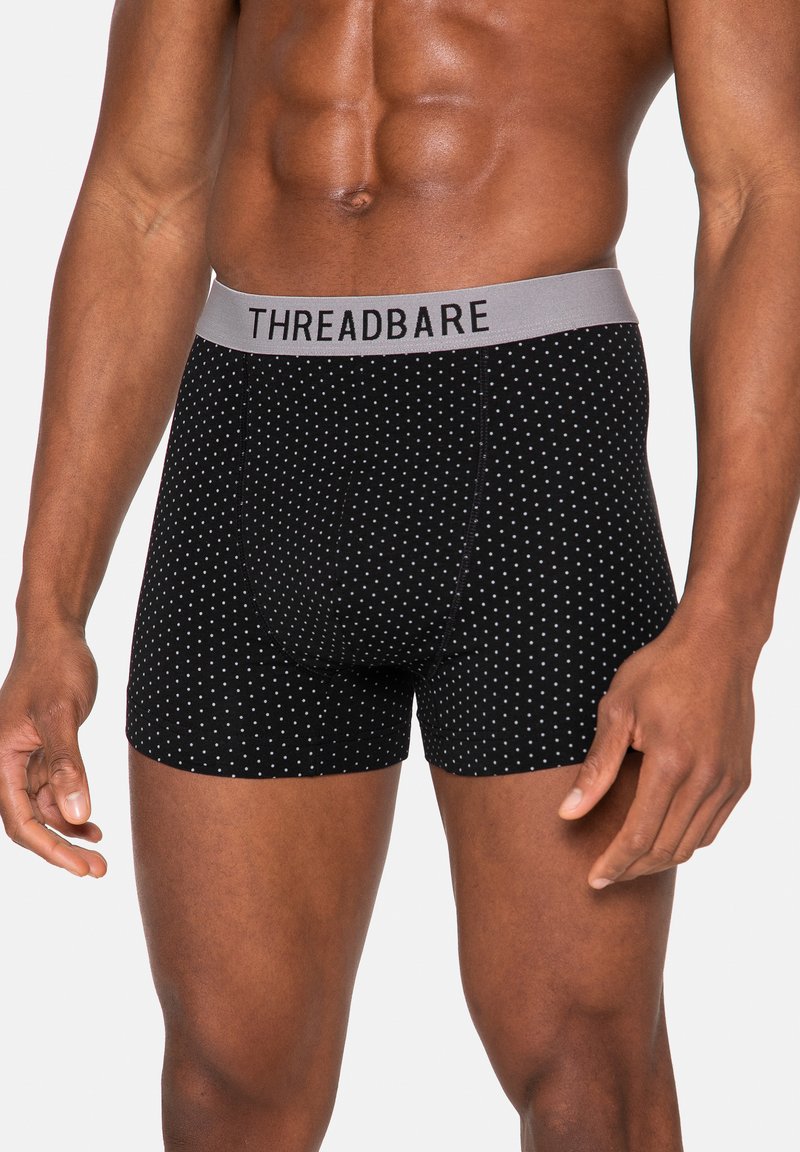 Threadbare 4 PACK Boxer black / black dots / mid grey marl / grey