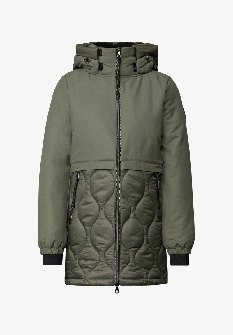 Street One Daunenmantel Damen Grün Mit Kapuze Street One