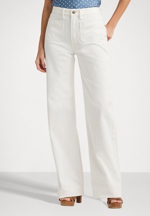 HIGH RISE WIDE FULL LENGTH - Jeans Straight Leg - white