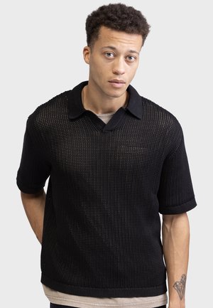 WILSON KNIT POLO BOXY FIT - Jersey de punto - black