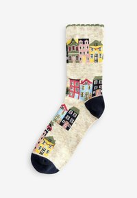 Next CHRISTMAS PATTERN 4 PACK.  REGULAR FIT - Strømper - scenic houses in snow
