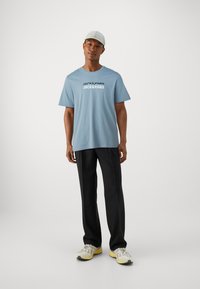 Jack & Jones JJCYBER TEE CREW NECK 5 PACK - Print T-shirt - mountain spring/white/black