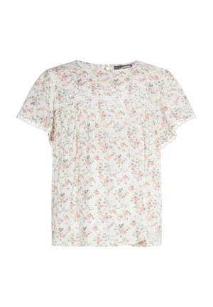 DreiMaster Bluse - weiss blume