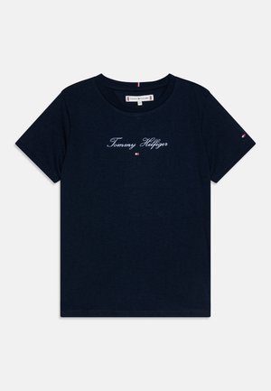 SCRIPT SLIM TEE UNISEX - T-shirt imprimé - dark night navy