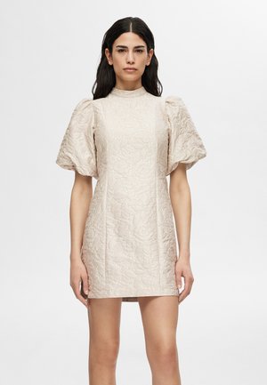 Selected Femme SLFDOMA VILMA SHORT DRESS - Cocktailjurk - humus