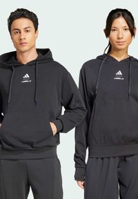 adidas Performance LES MILLS GRAPHIC - Felpa con cappuccio - black