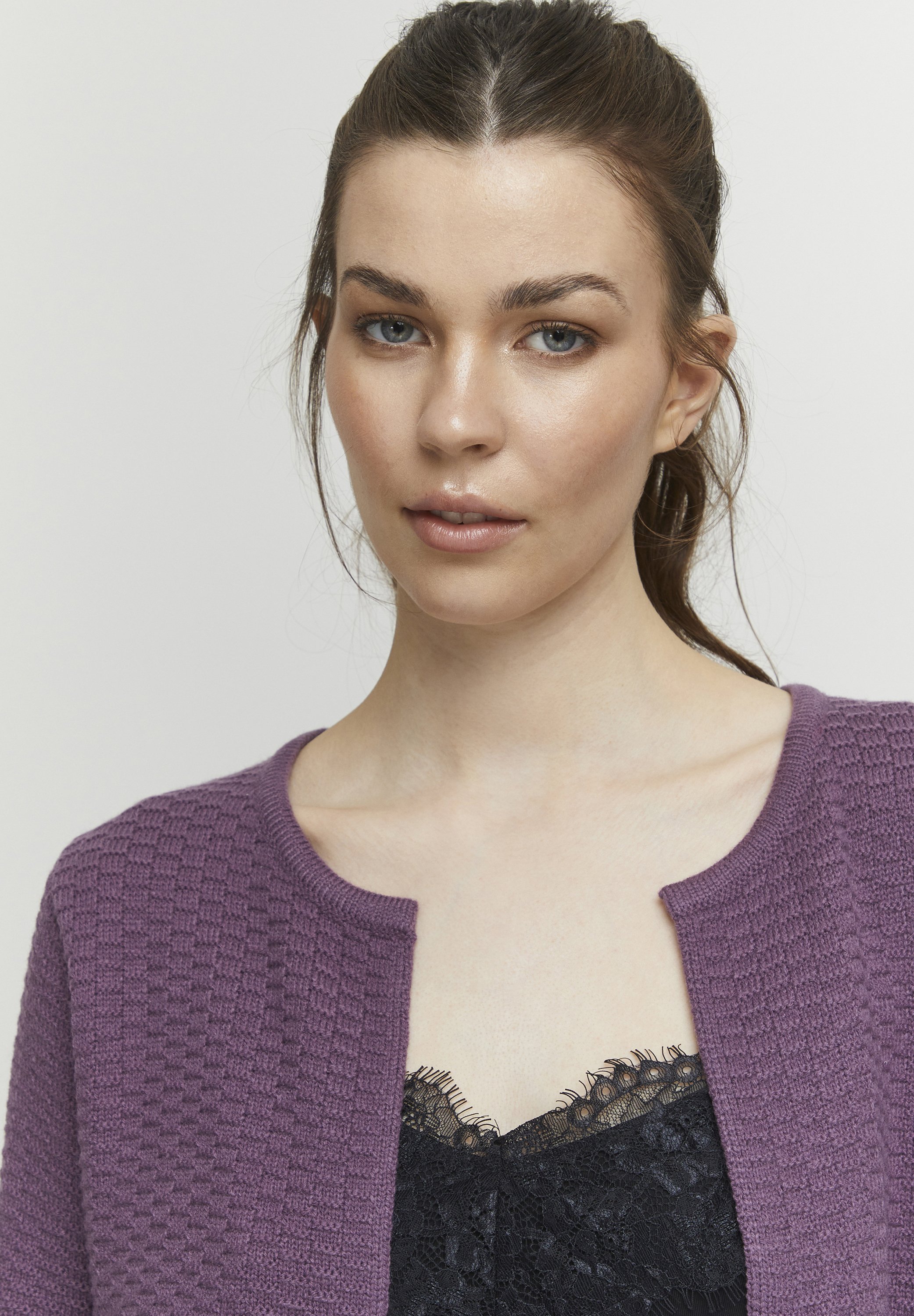 売れ筋商品|||ビーヤング ニット&セーター レディース アウター BYMANJA - Cardigan - grape jam b.young by Zalando BYMANJA - Cardigan - grape jam/purple