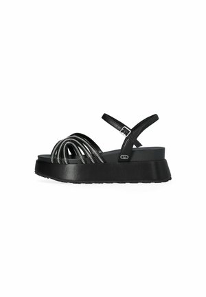 WITH  DETAILING - Sandalen met plateauzool - black