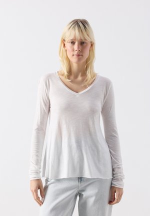 American Vintage JACKSONVILLE - Pikkade varrukatega topp - blanc