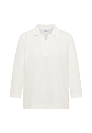Cecil, 3/4-SLEEVE POLO SHIRT WITH BUTTON DETAIL - Poloshirts - vanilla white