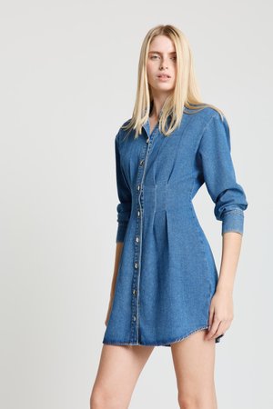 UNITA - Robe en jean - blu denim medio
