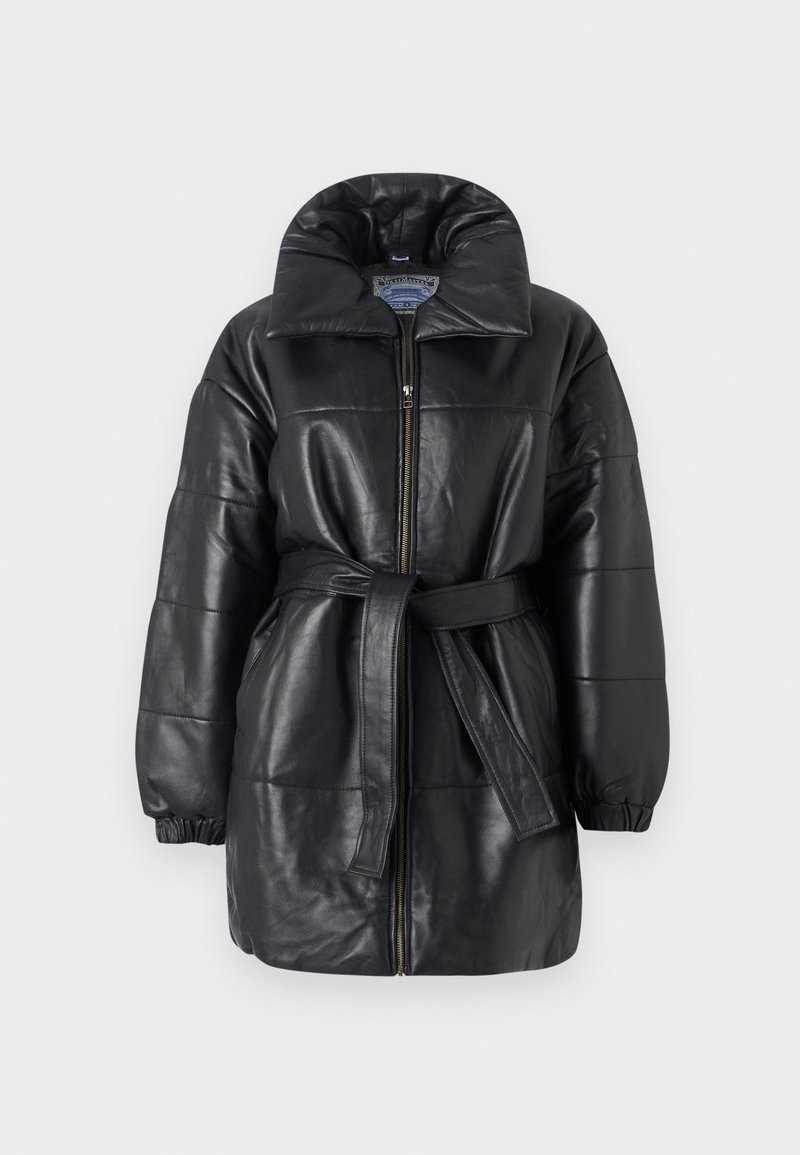 dreimaster Leren jas zwart