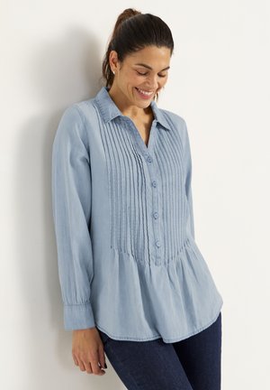 WITH SEWN PLEATS - Overhemdblouse - medium blue denim