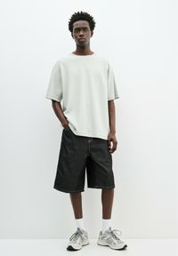 PULL&BEAR TEXTURED - Basic póló - light green