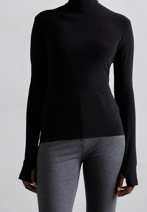 Langærmet T-shirt - black