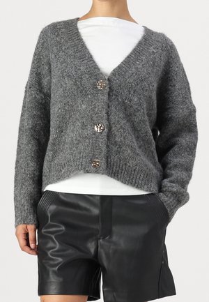 Chaqueta de punto - mottled dark grey